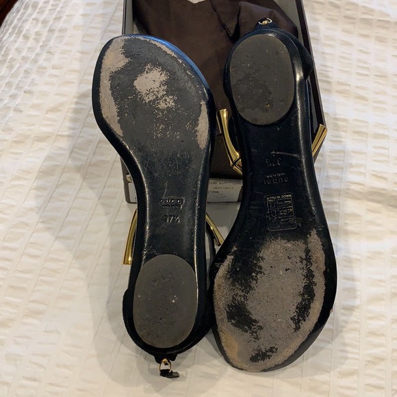 Gucci: Coraline Bamboo Ankle-Wrap Thong Sandal - Picture 9 of 10